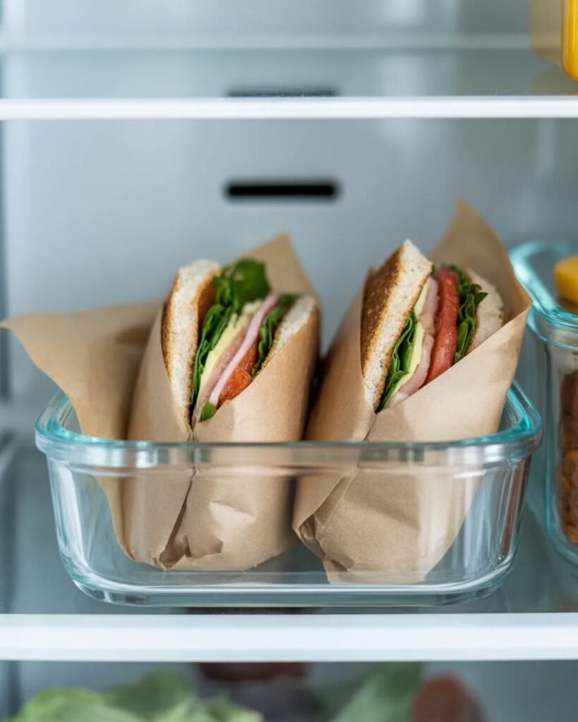 Meal prep healthy breakfast sandwiches wrapped for storage
